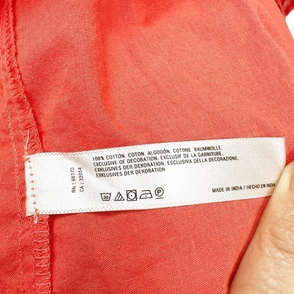 Anthropologie Lilka Coral Peplum Spaghetti Strap Top Size Small - Picture 6 of 6